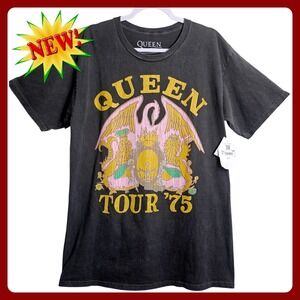 Altar'd State Queen Band Tee Women XS/S‎ Oversized Tour 75 Vintage Black NWT